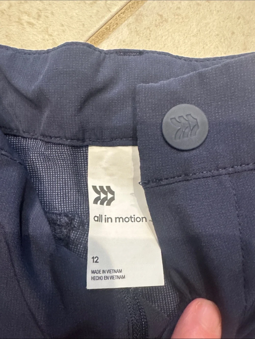 All in motion boys Flat Front Stretch Shorts in Navy NWOT